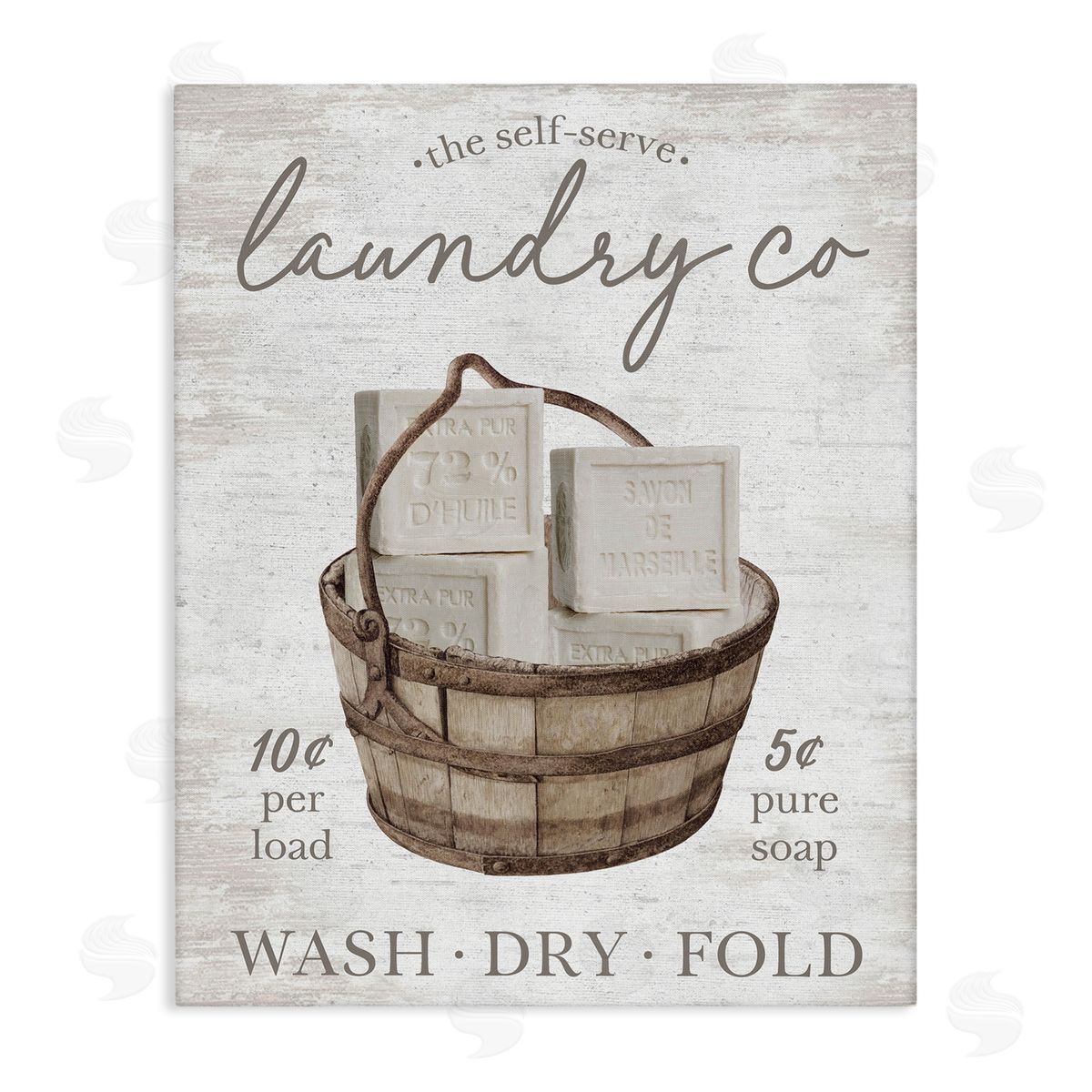 Vintage Laundry Co Canvas Wall Art, Home Decor by Lettered and Lined