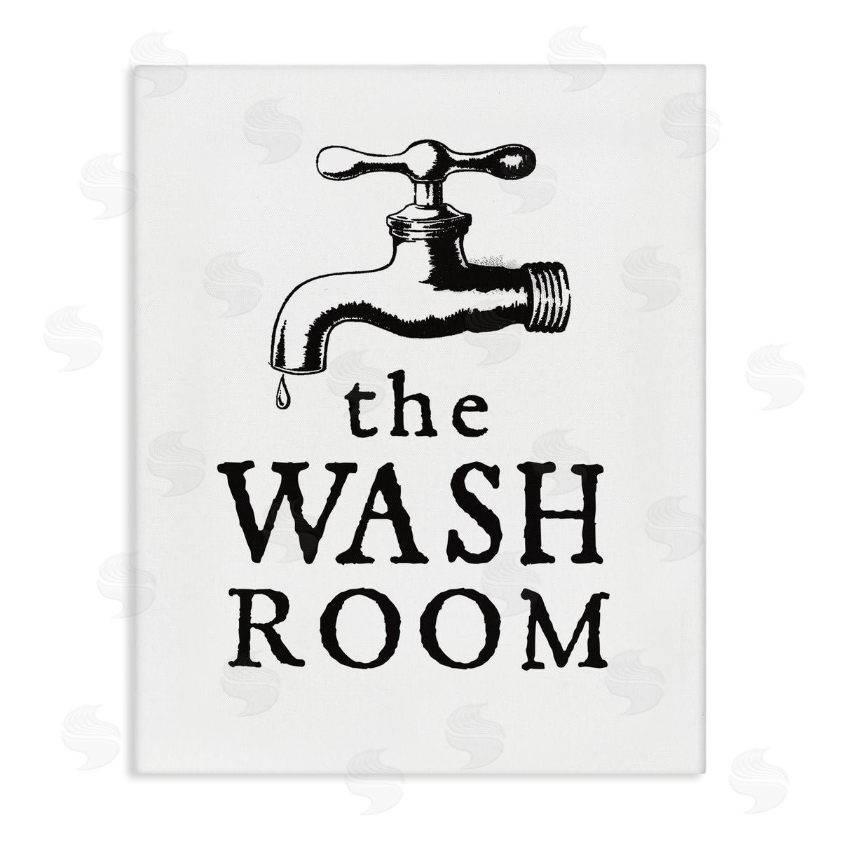 Vintage Wash Room Canvas Wall Art, Home Decor by Lettered and Lined