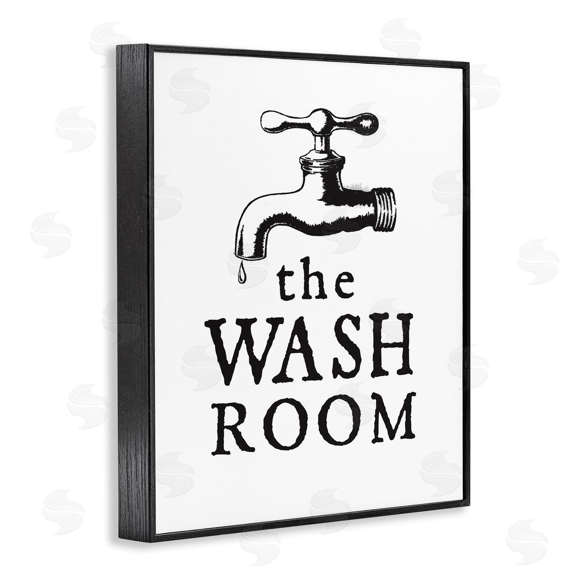 Vintage Wash Room Black Frame Print Wall Art, Home Decor by Lettered and Lined