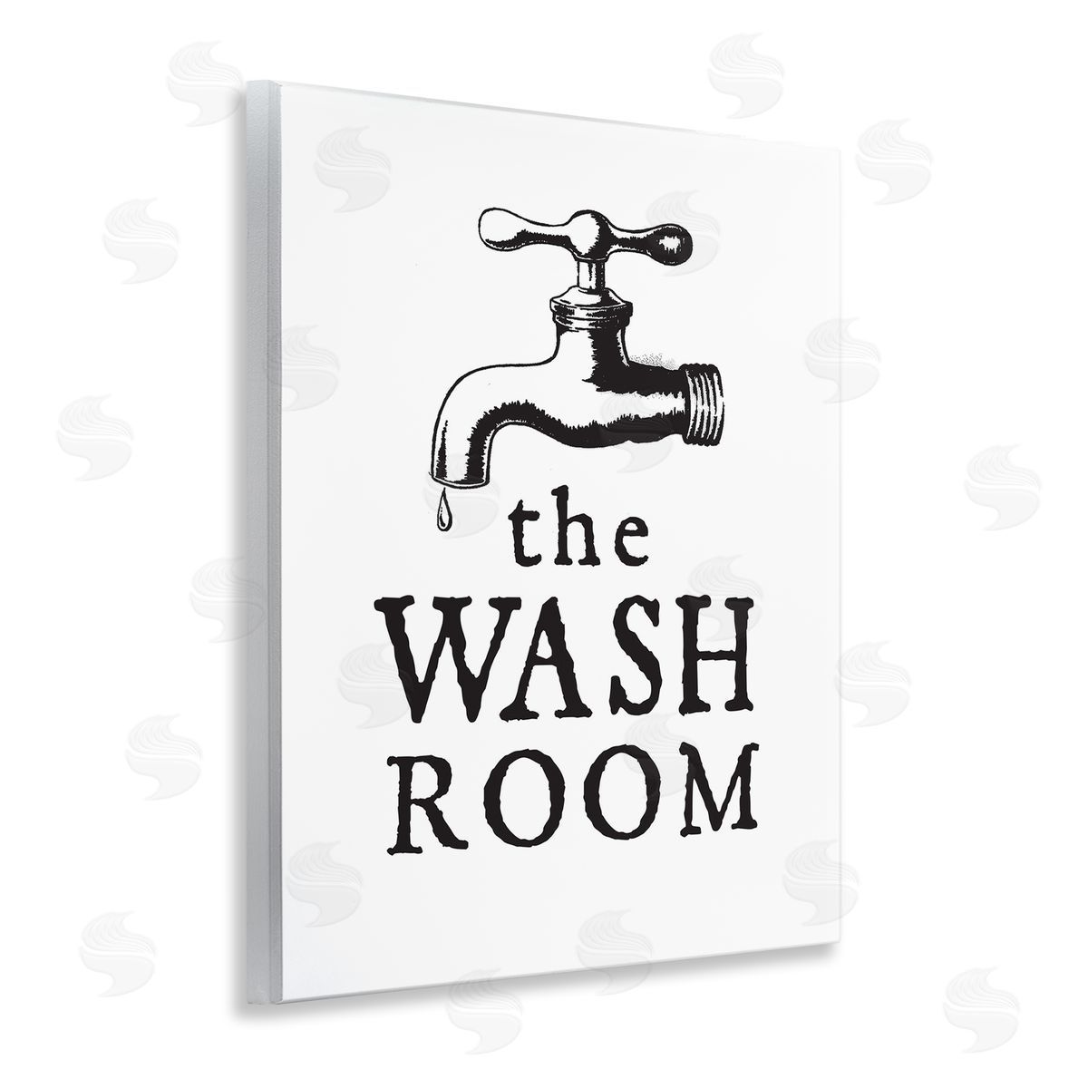 Vintage Wash Room Wood Plaque Wall Art, Home Decor by Lettered and Lined