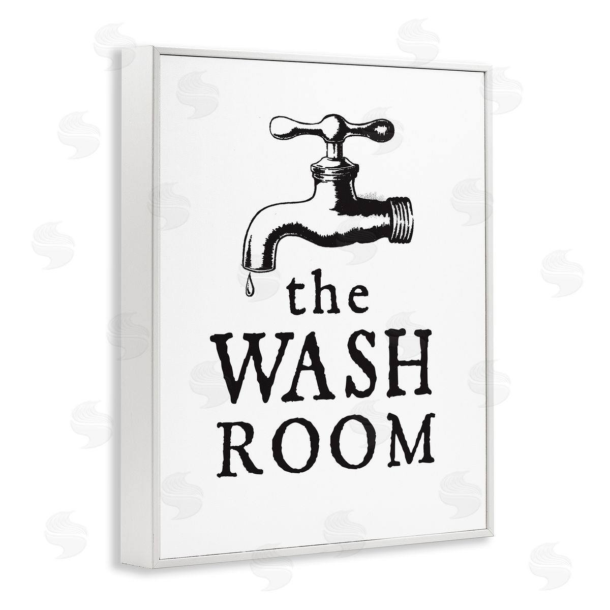 Vintage Wash Room White Frame Print Wall Art, Home Decor by Lettered and Lined