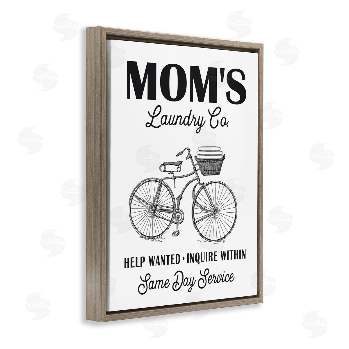 Mom's Laundry Co Brown Floating Frame Canvas Wall Art, Home Decor by Lettered and Lined