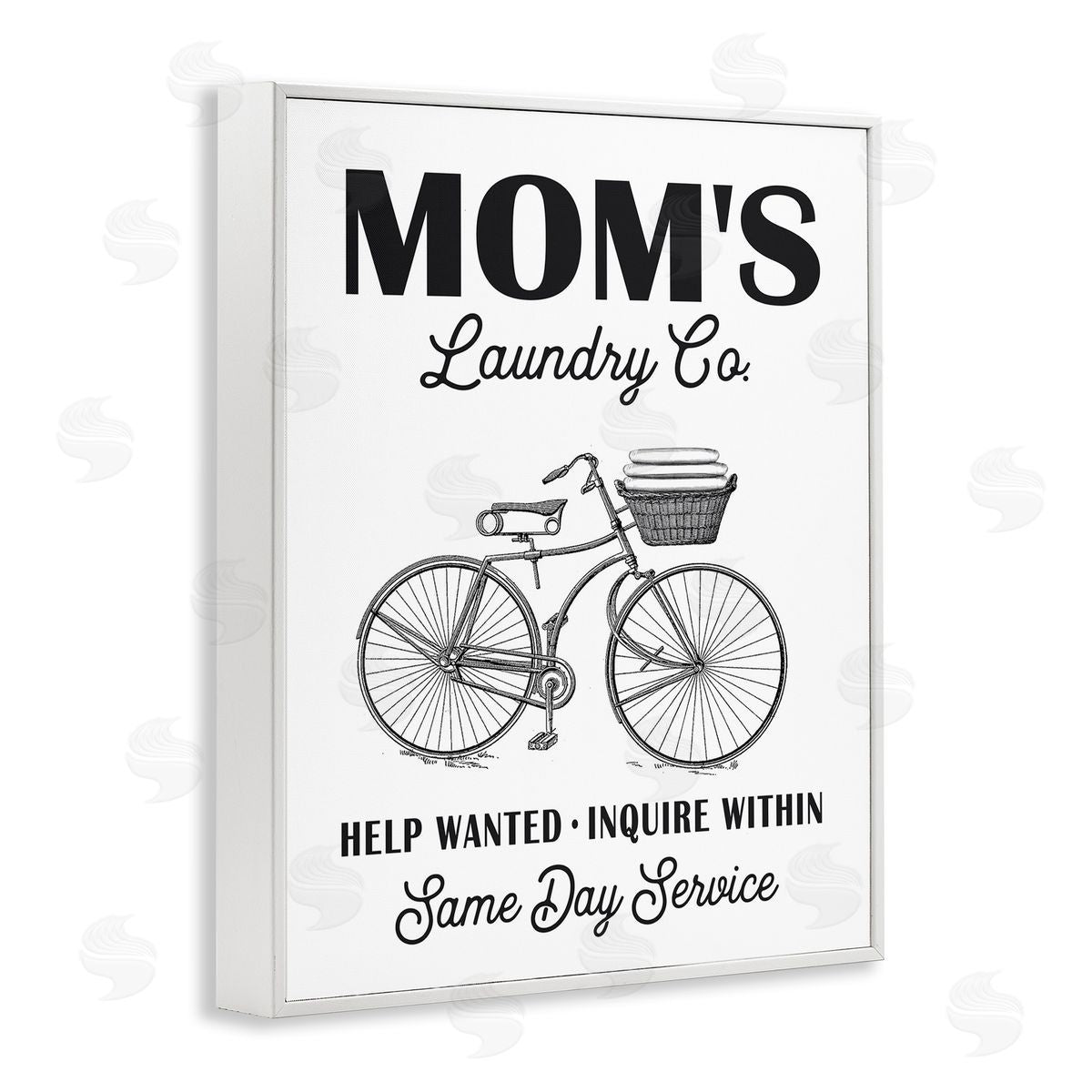 Mom's Laundry Co White Frame Print Wall Art, Home Decor by Lettered and Lined