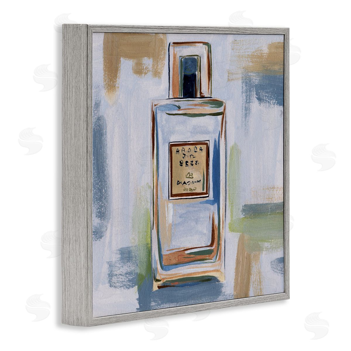 Melissa Wang Neutral Perfume Bottle Gray Framed Giclee Wall Art Print