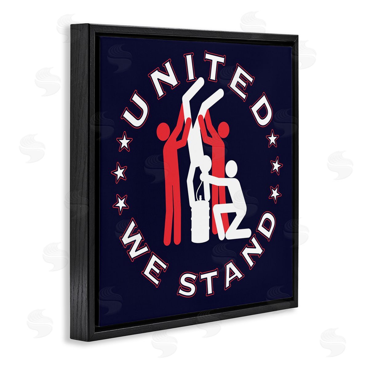 Jedco Brands Inc. Funny Keg Stand Black Floating Frame Canvas Wall Art Print