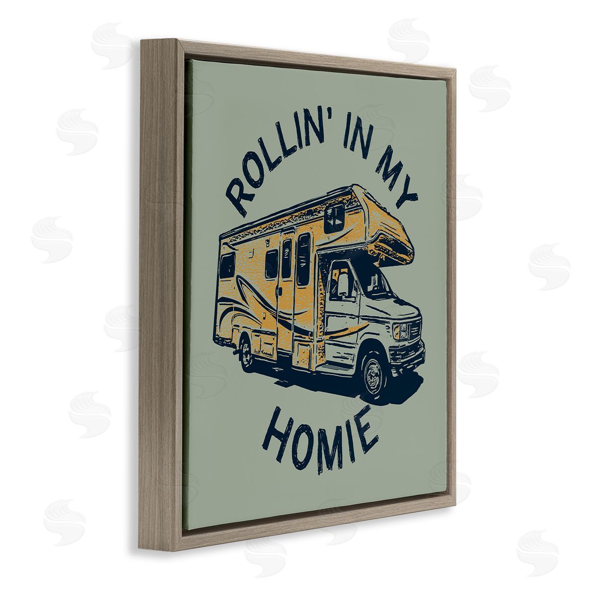 Rollin' In My Homie Brown Floating Frame Canvas Wall Art, Home Decor by Jedco Brands, Inc.