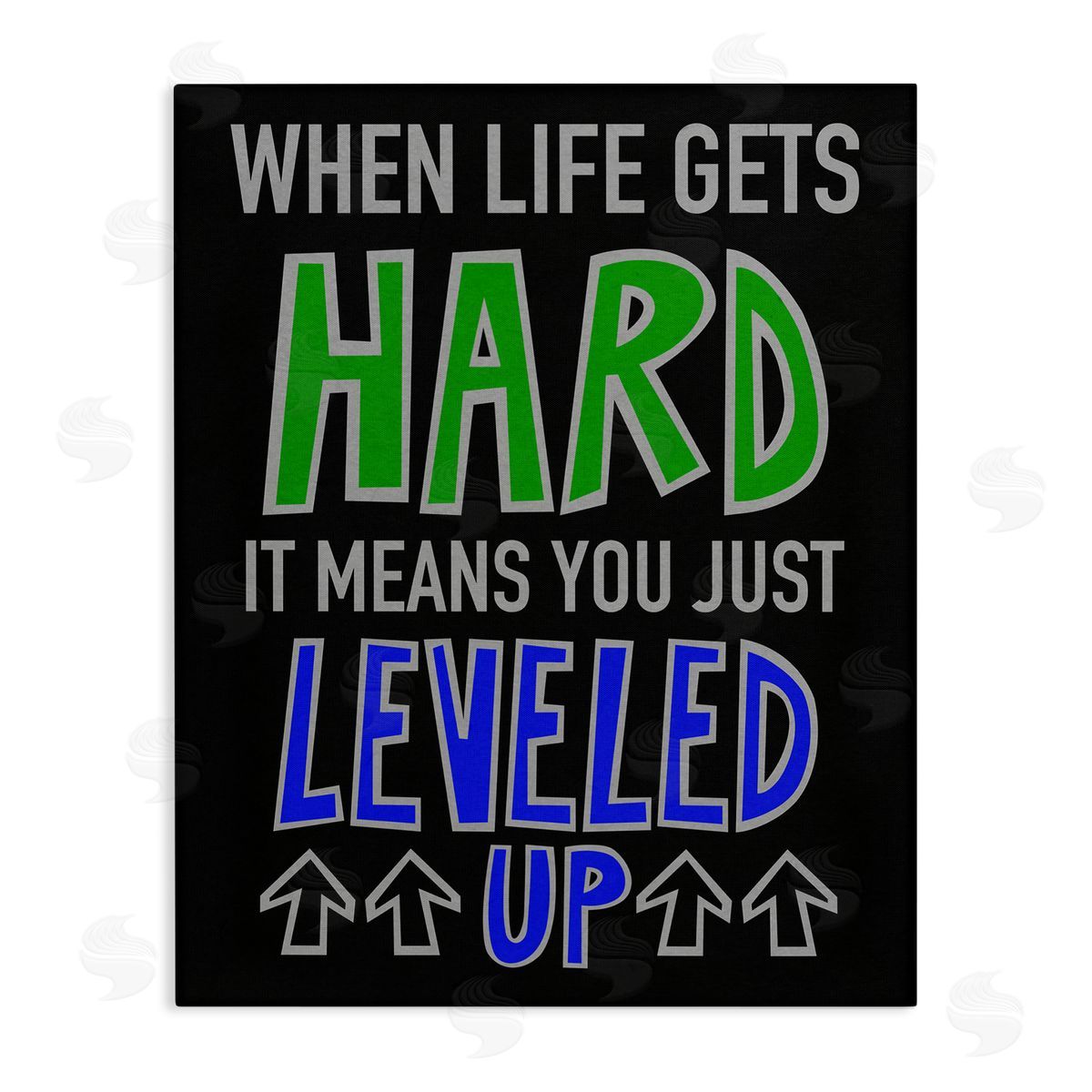 Leveled Up in Life Canvas Wall Art, Home Decor by Marcus Prime