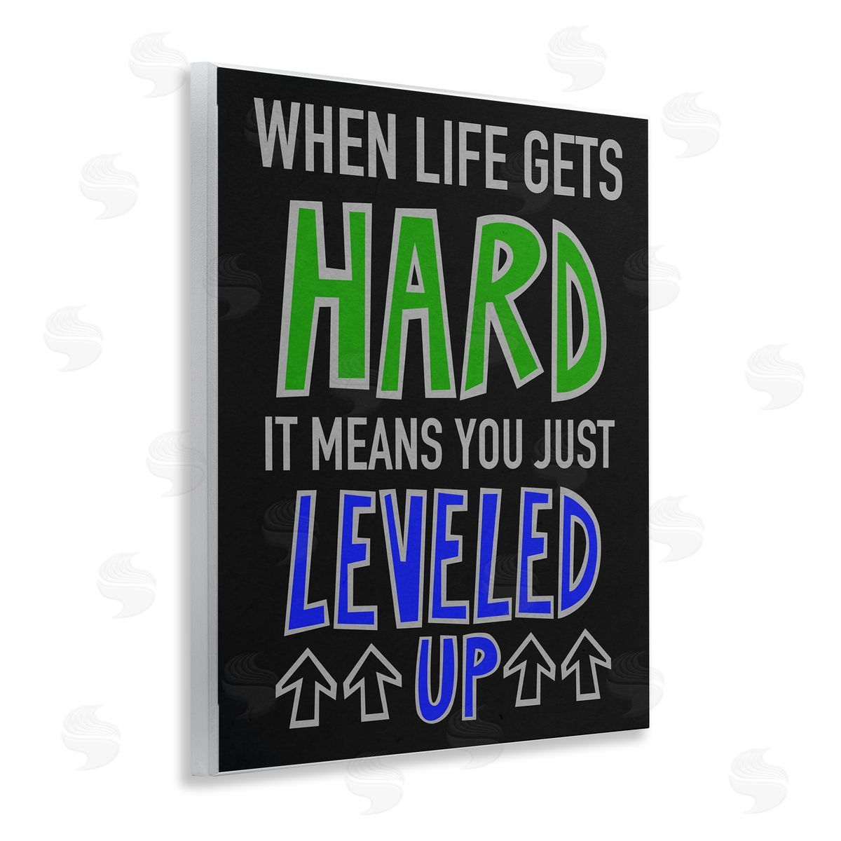 Leveled Up in Life Wood Plaque Wall Art, Home Decor by Marcus Prime