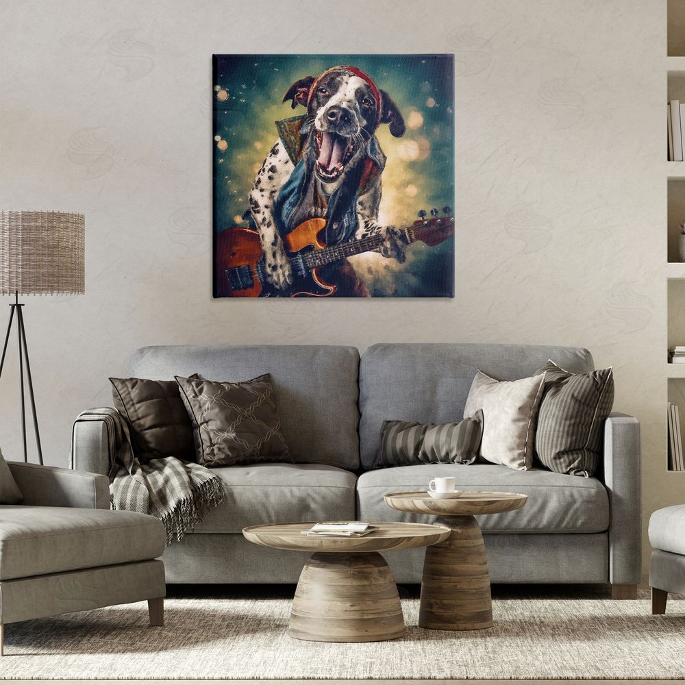 Sean Parnell Musician Dog Singing Canvas Wall Art Print in Room