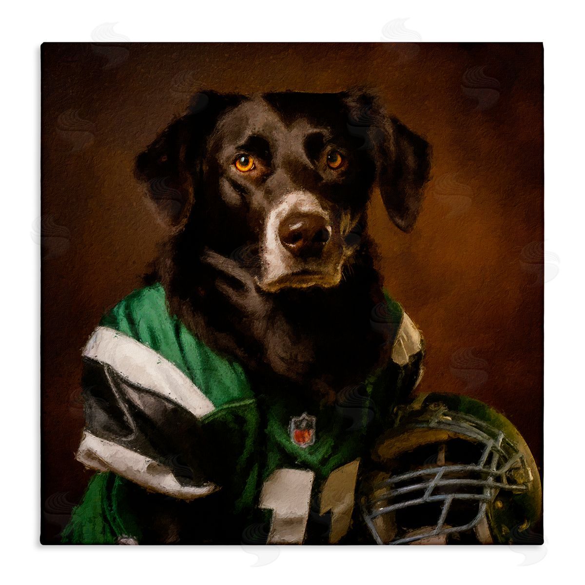 Sean Parnell Football Star Dog Canvas Wall Art Print