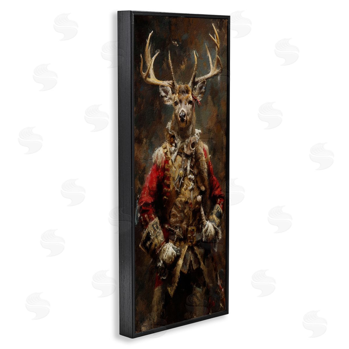 Regal Deer Portrait Black Frame Print Wall Art, Home Decor by Sean Parnell