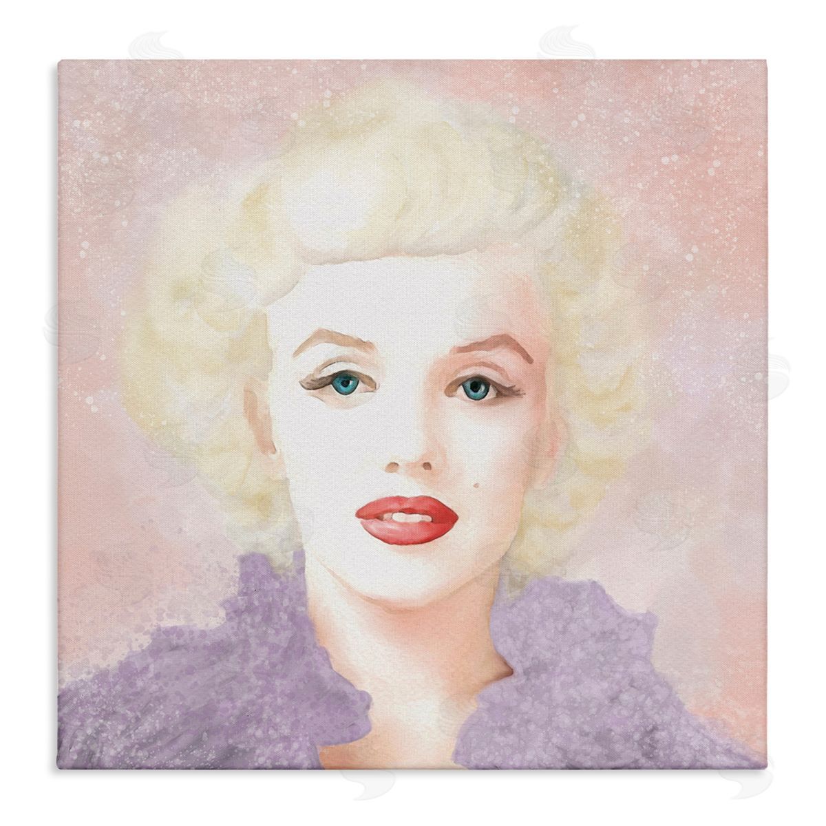 Amy Hall Pastel Marilyn Portrait Canvas Wall Art Print