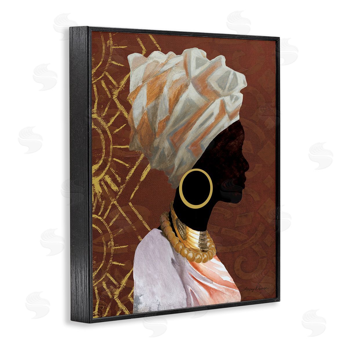 Traditional Portrait of Woman Black Frame Print Wall Art, Home Decor by Cloverfield and Co.