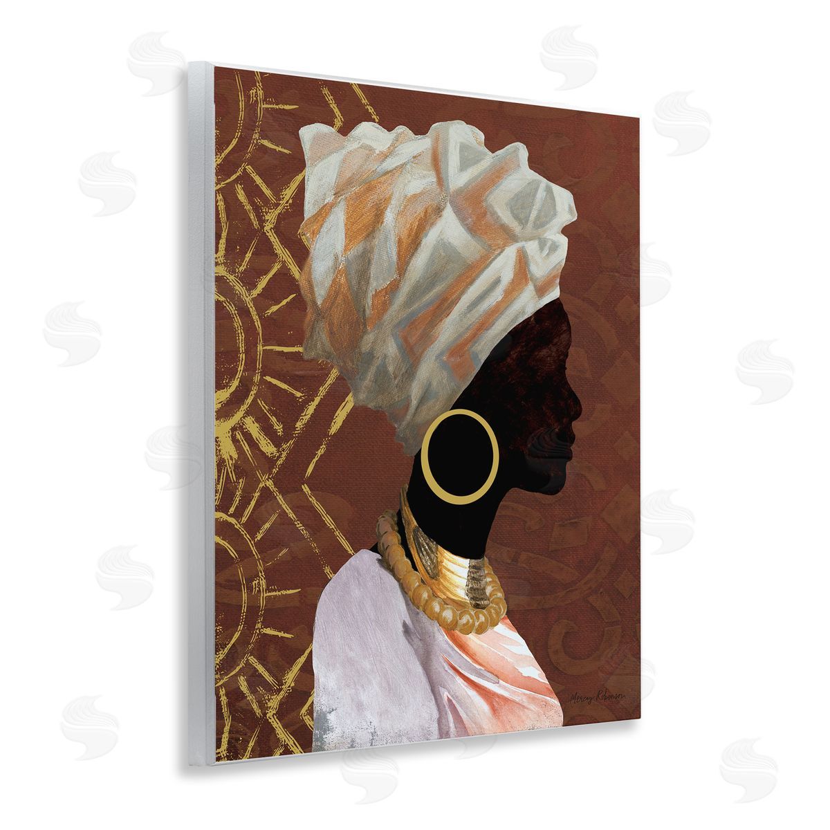 Traditional Portrait of Woman Wood Plaque Wall Art, Home Decor by Cloverfield and Co.