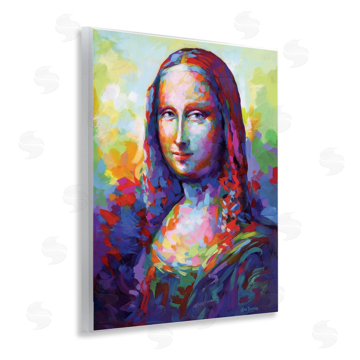 Abstract Classic Painting Wood Plaque Wall Art, Home Decor by Leon Devenice