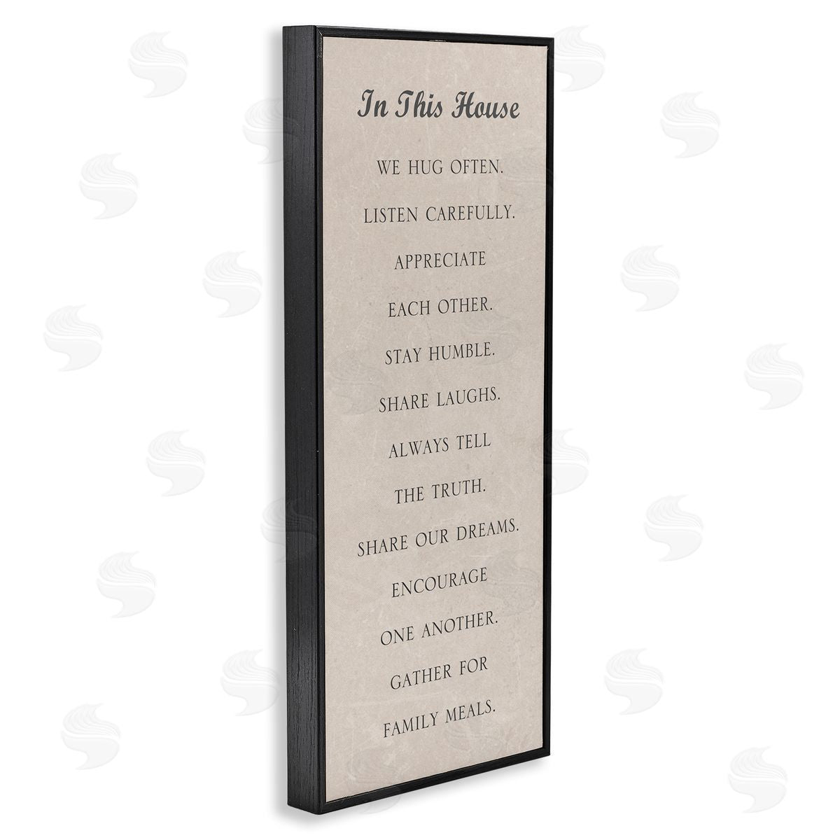 Family Love Phrases Black Frame Print Wall Art, Home Decor by Sd Graphics Studio