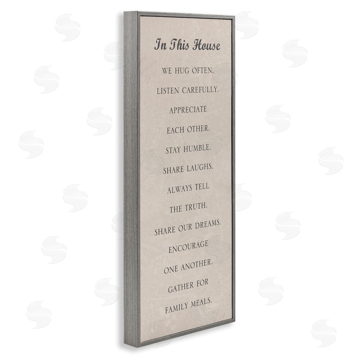 Family Love Phrases Grey Frame Print Wall Art, Home Decor by Sd Graphics Studio