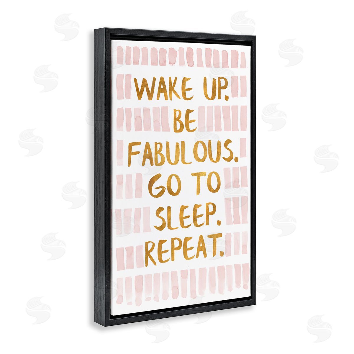 Wake Up Be Fabulous Black Floating Frame Canvas Wall Art, Home Decor by Sd Graphics Studio