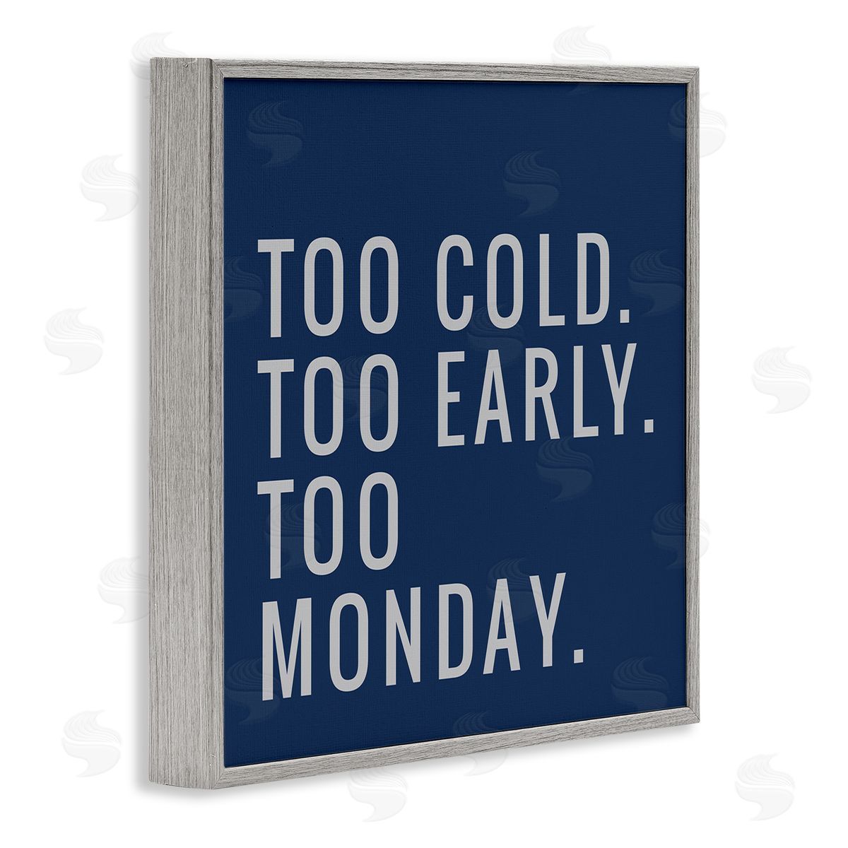 SD Graphics Studio Too Monday Phrase Gray Framed Giclee Wall Art Print