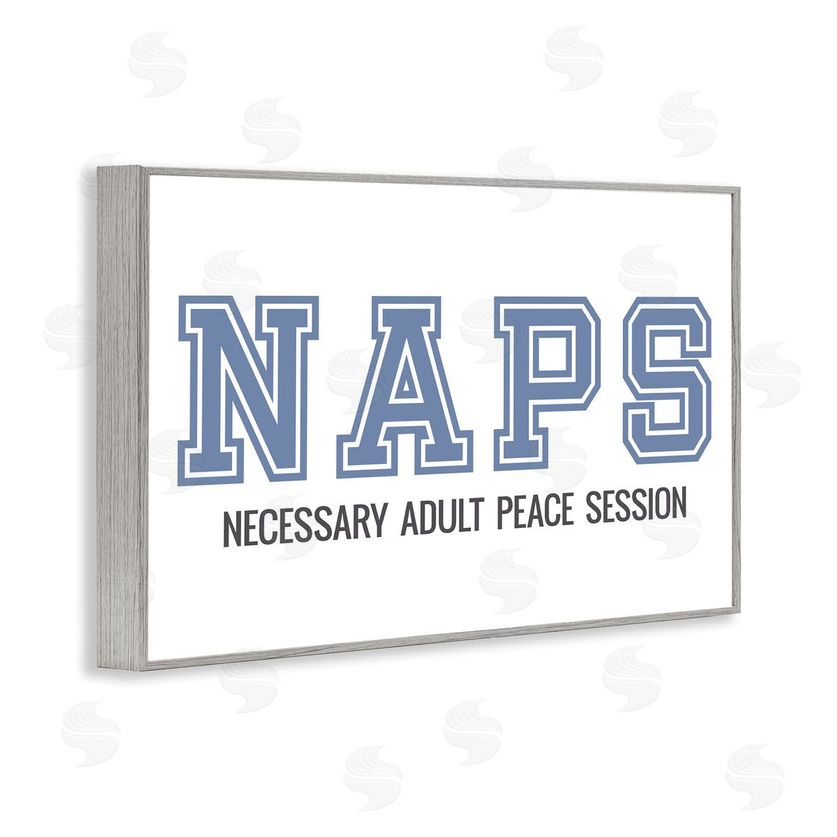 Funny Naps Phrase Grey Frame Print Wall Art, Home Decor by Sd Graphics Studio