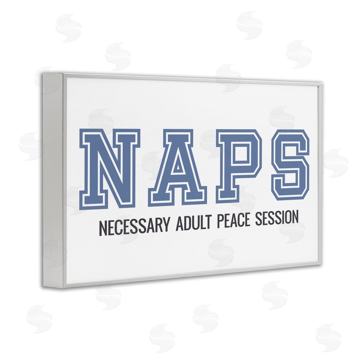 Funny Naps Phrase White Frame Print Wall Art, Home Decor by Sd Graphics Studio