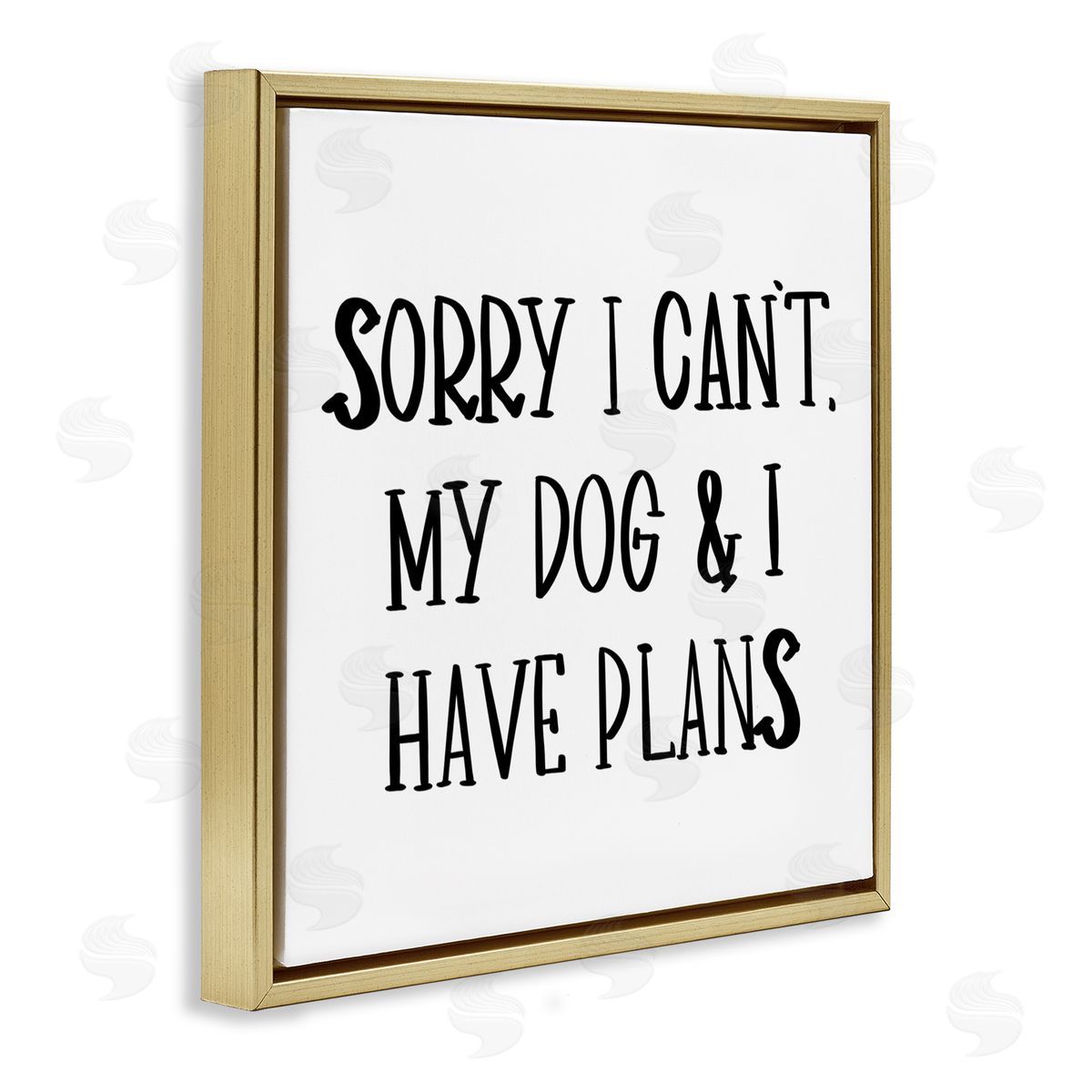 SD Graphics Studio Plans With Dog Gold Floating Frame Canvas Wall Art Print