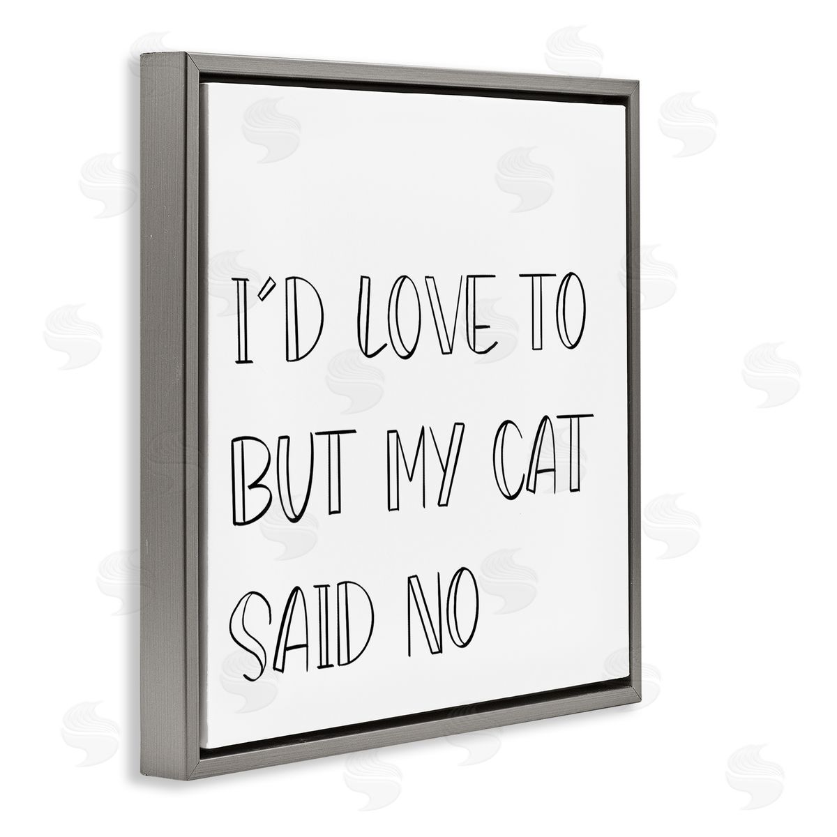 SD Graphics Studio My Cat Said No Gray Floating Frame Canvas Wall Art Print