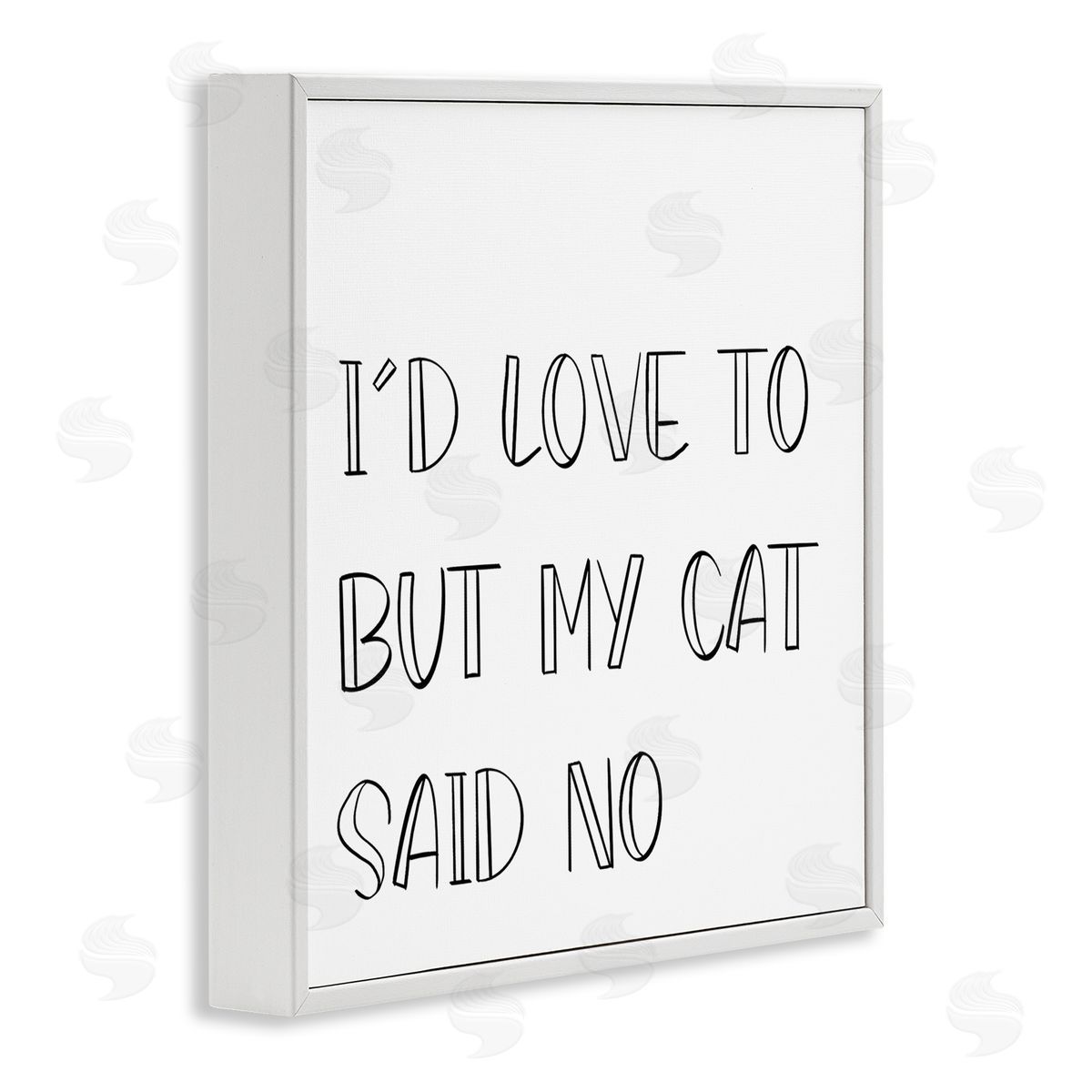 SD Graphics Studio My Cat Said No White Framed Giclee Wall Art Print