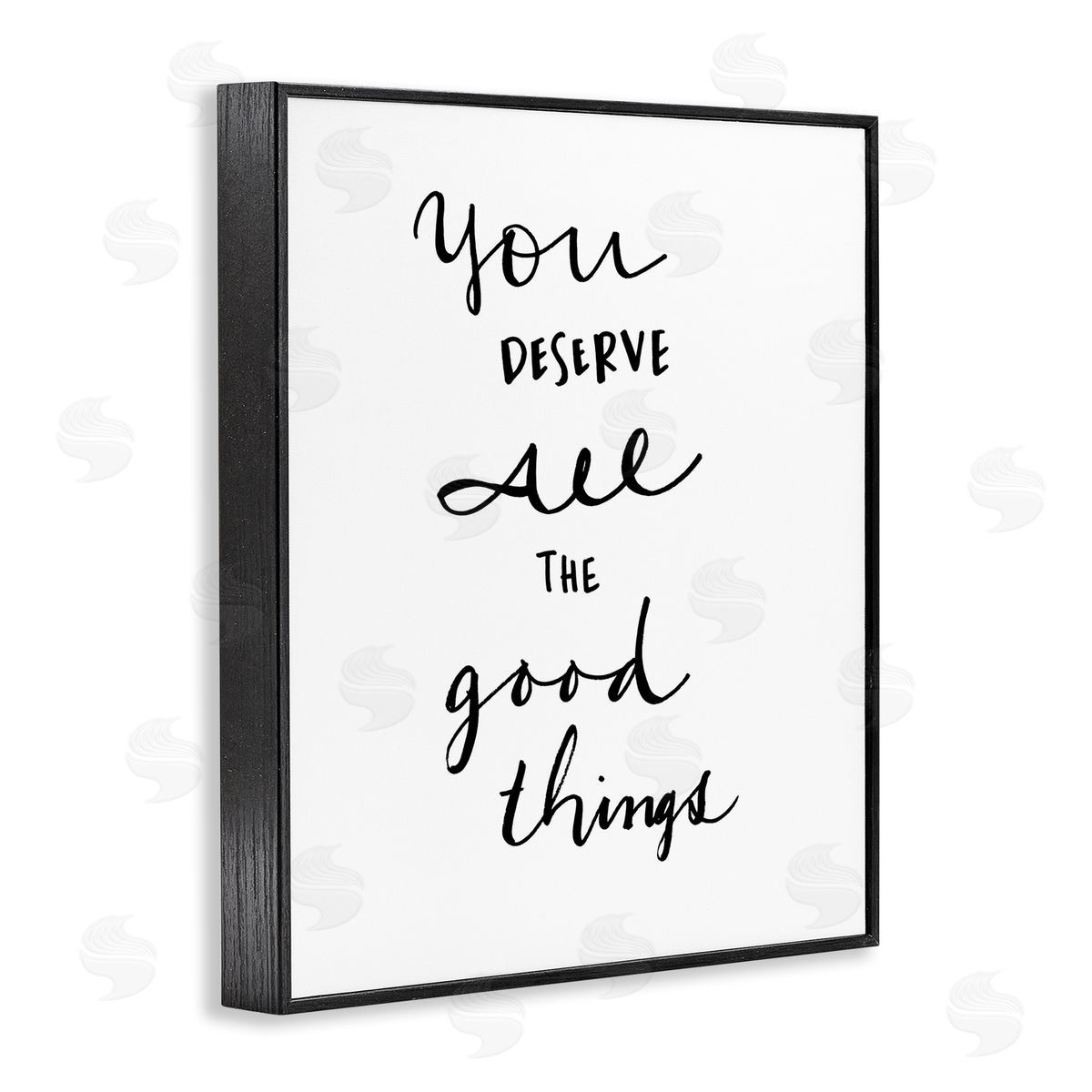 Deserve Good Things Black Frame Print Wall Art, Home Decor by Sd Graphics Studio