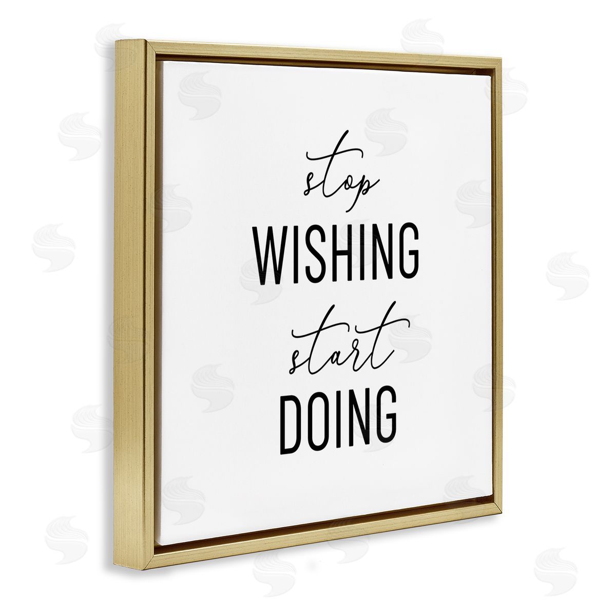 Anna Quach Motivational Start Doing Gold Floating Frame Canvas Wall Art Print