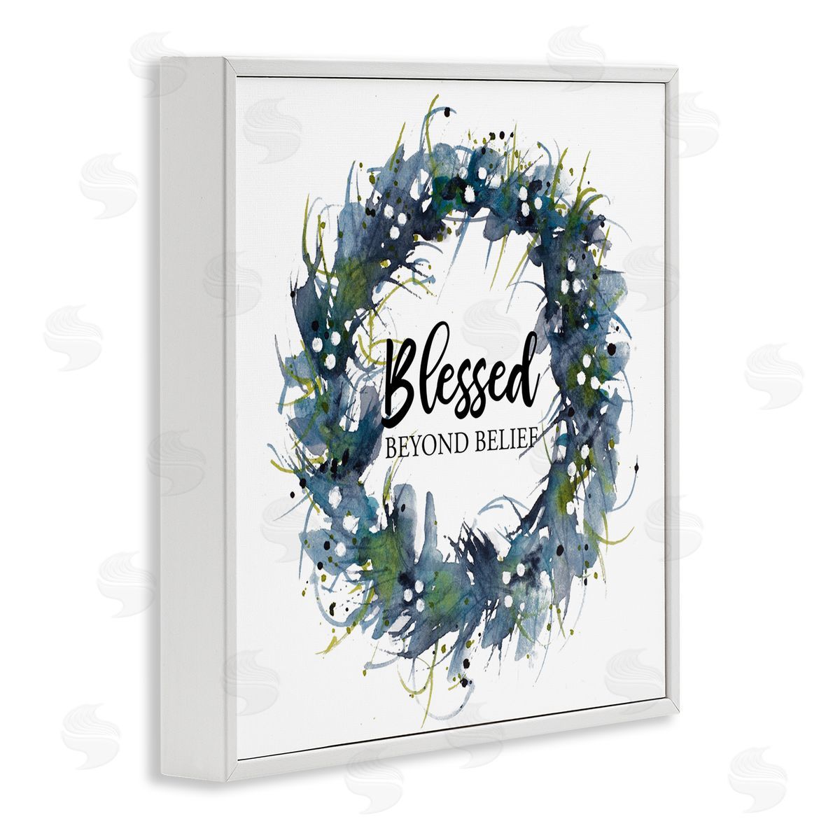 Krinlox Blessed Beyond Belief White Framed Giclee Wall Art Print