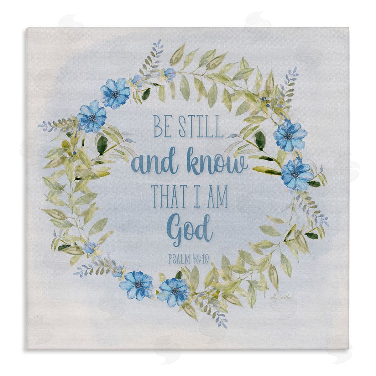 Sally Swatland Know I Am God Phrase Canvas Wall Art Print