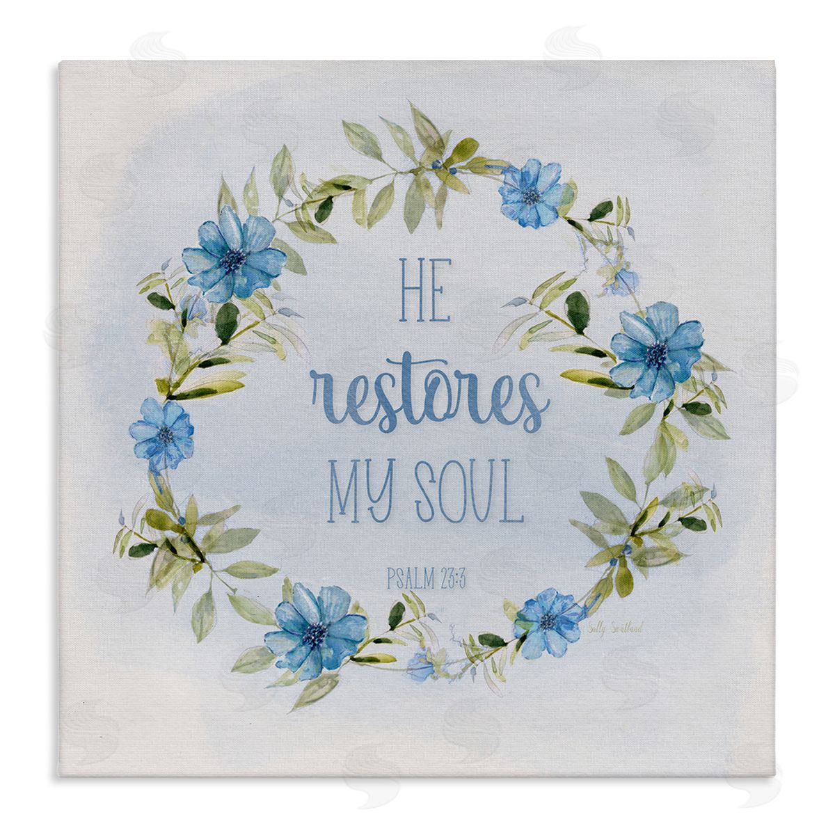 Sally Swatland Restores My Soul Proverb Canvas Wall Art Print