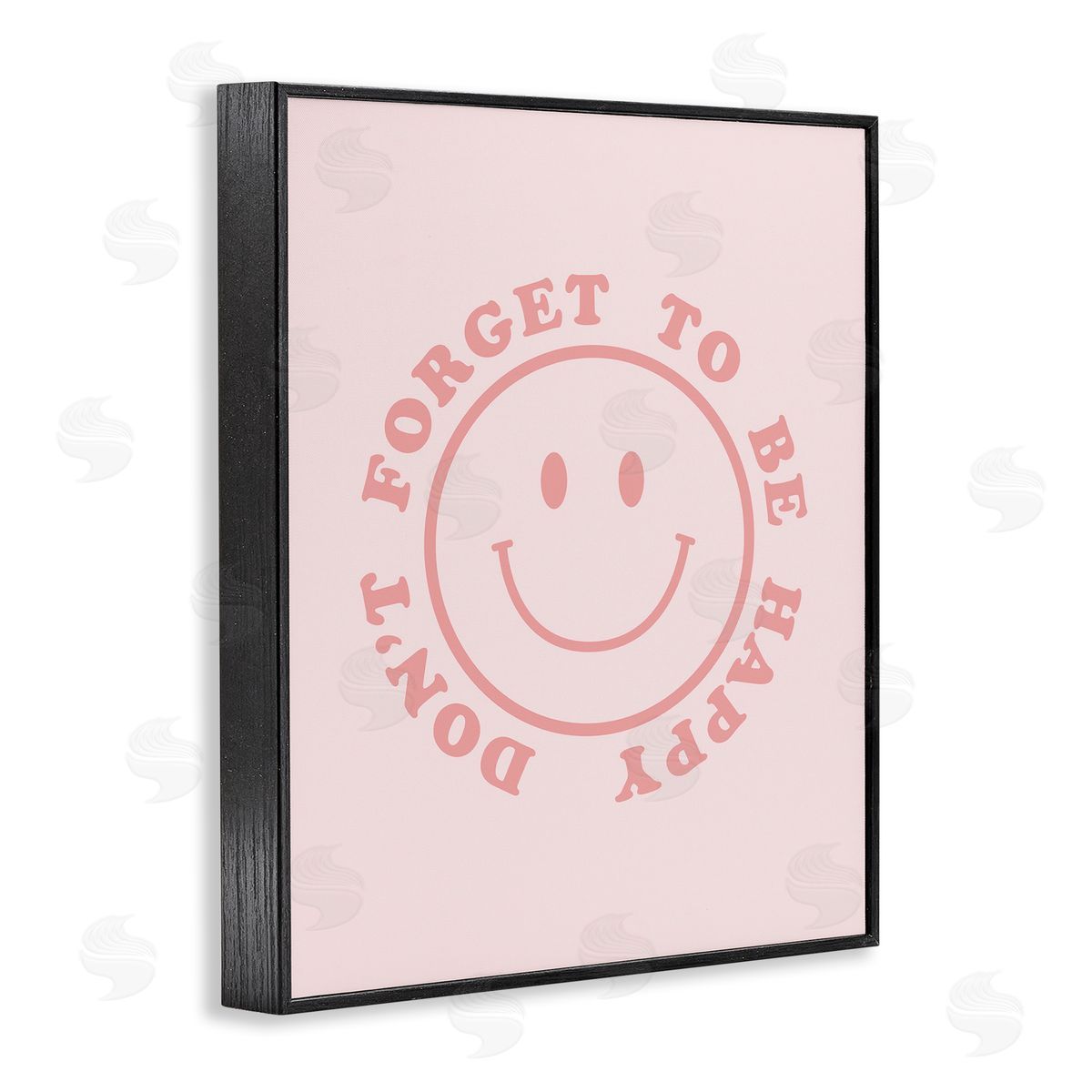 CAD Designs Don't Forget Be Happy Black Framed Giclee Wall Art Print