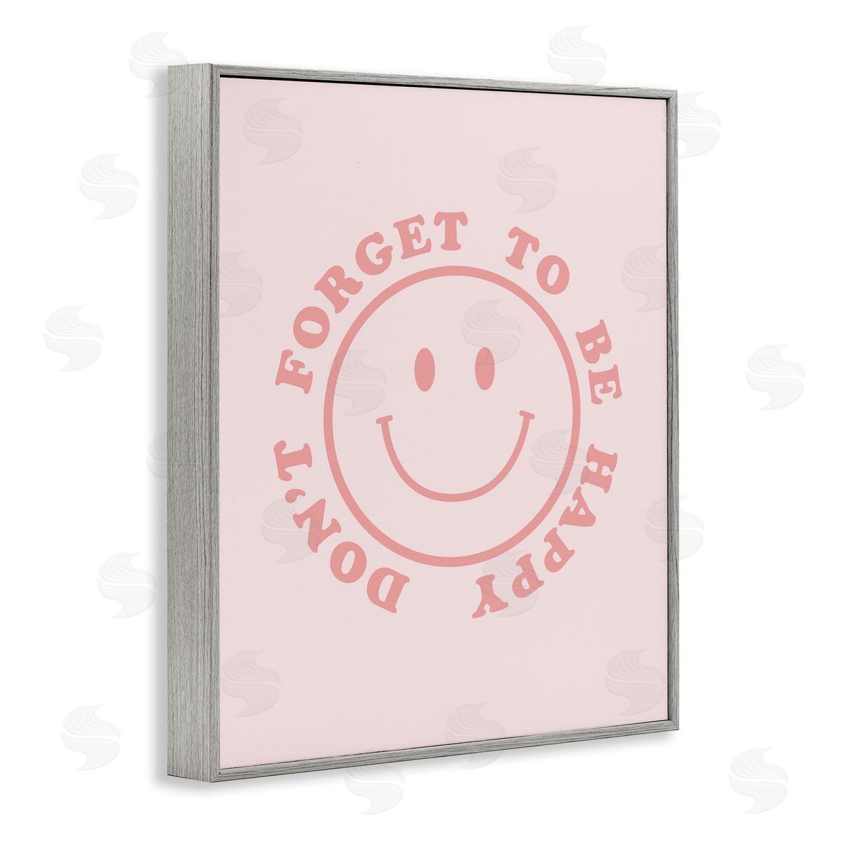 CAD Designs Don't Forget Be Happy Gray Framed Giclee Wall Art Print