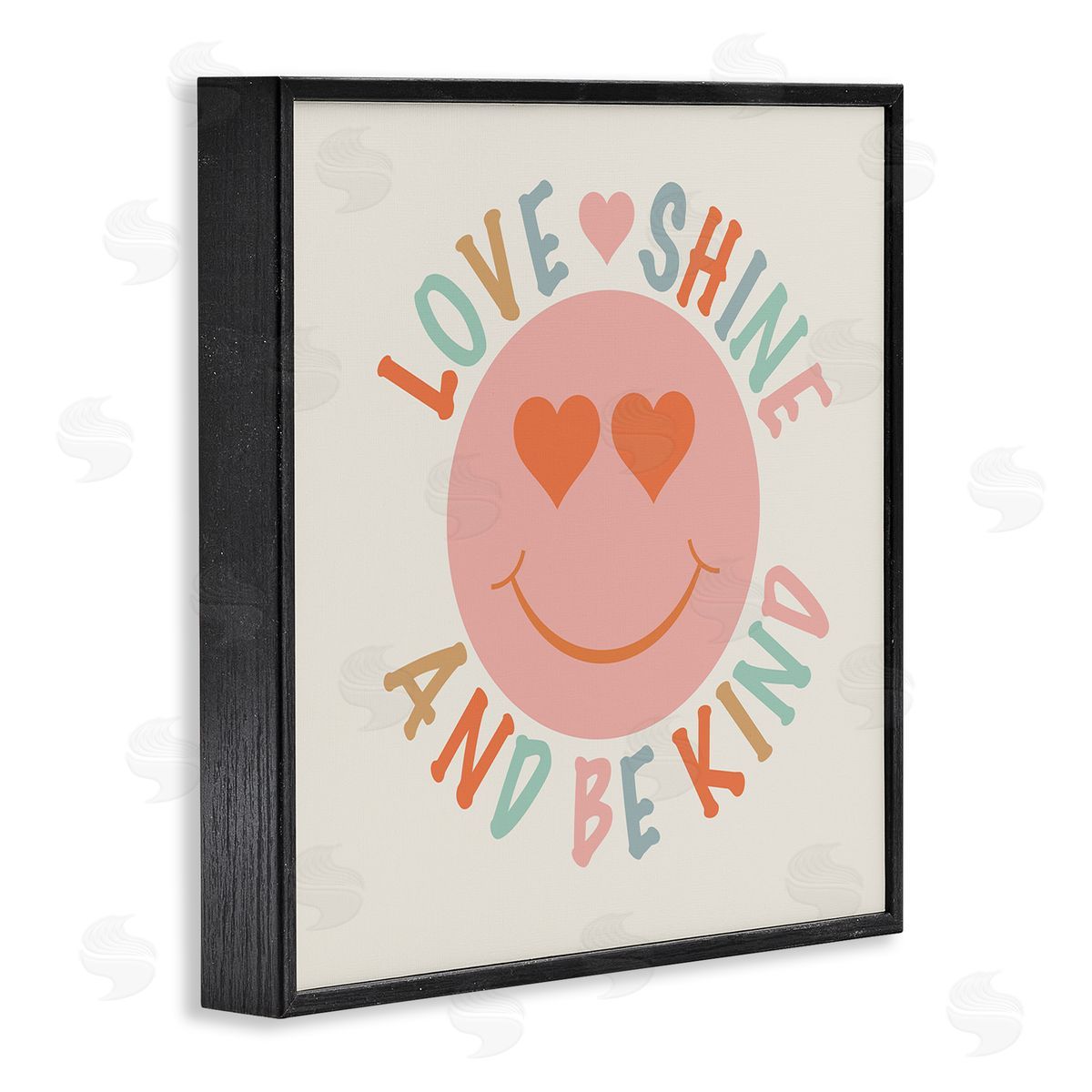 Katrina Craven Retro Be Kind Black Framed Giclee Wall Art Print