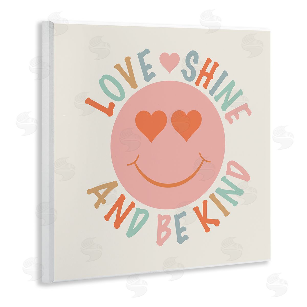 Katrina Craven Retro Be Kind Wooden Wall Plaque Art Print