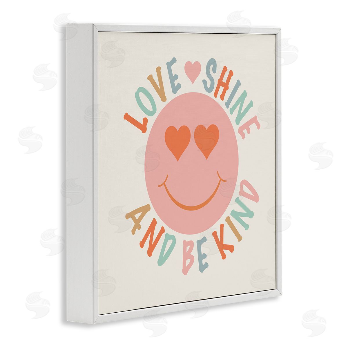 Katrina Craven Retro Be Kind White Framed Giclee Wall Art Print