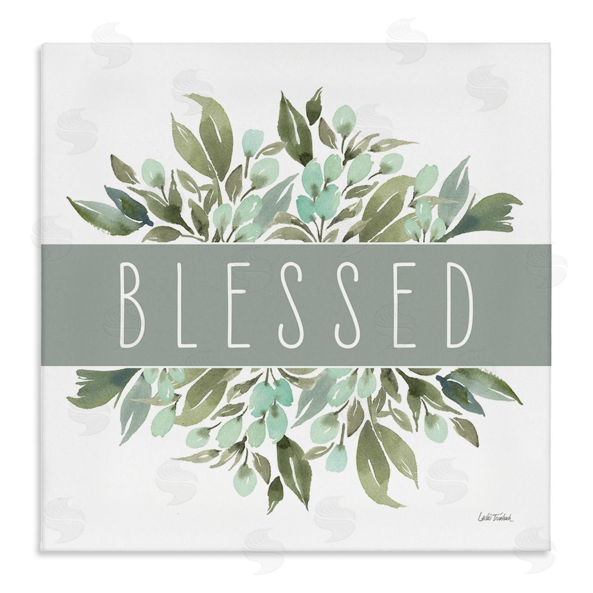 Leslie Trimbach Blessed Cottage Florals Canvas Wall Art Print