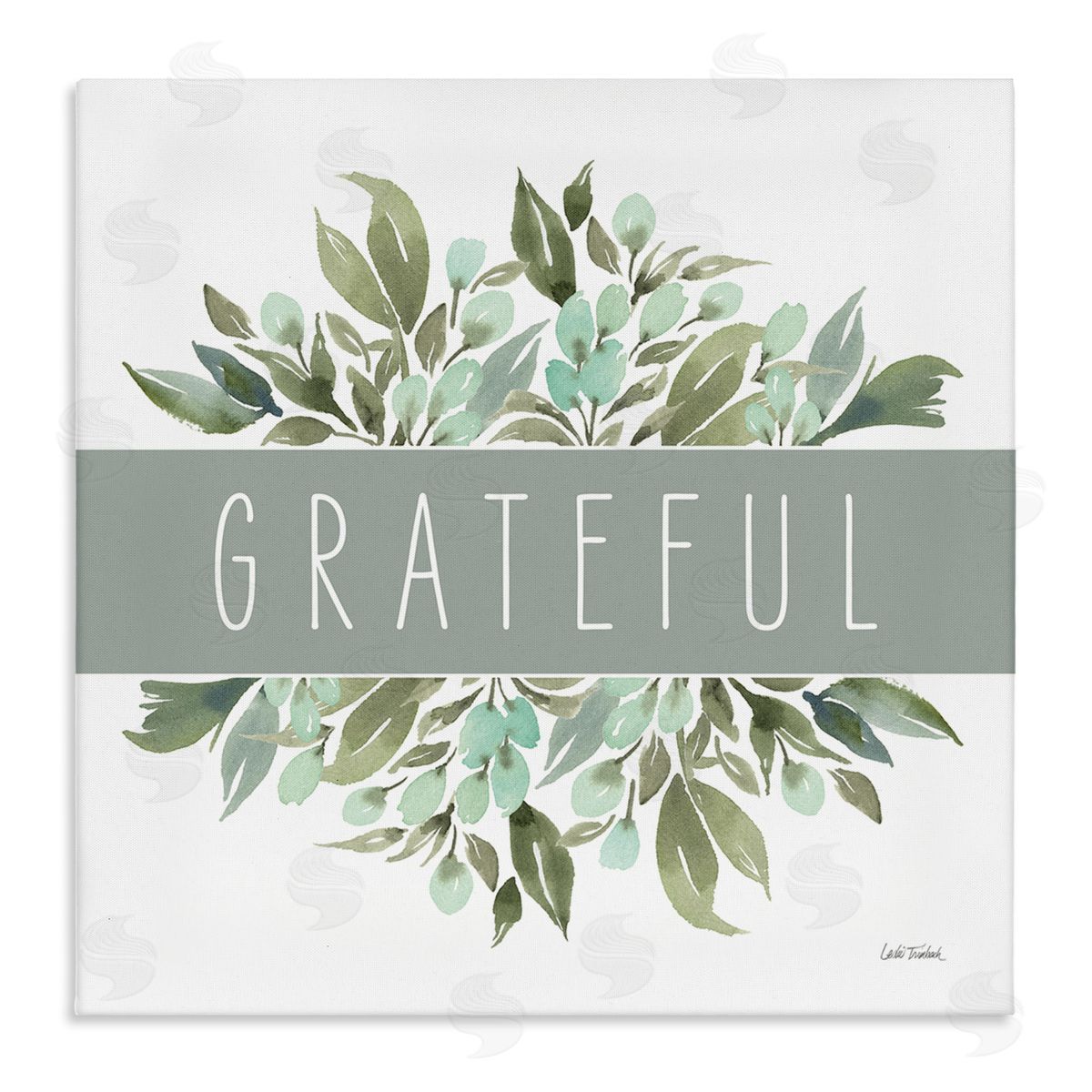 Leslie Trimbach Grateful Cottage Florals Canvas Wall Art Print