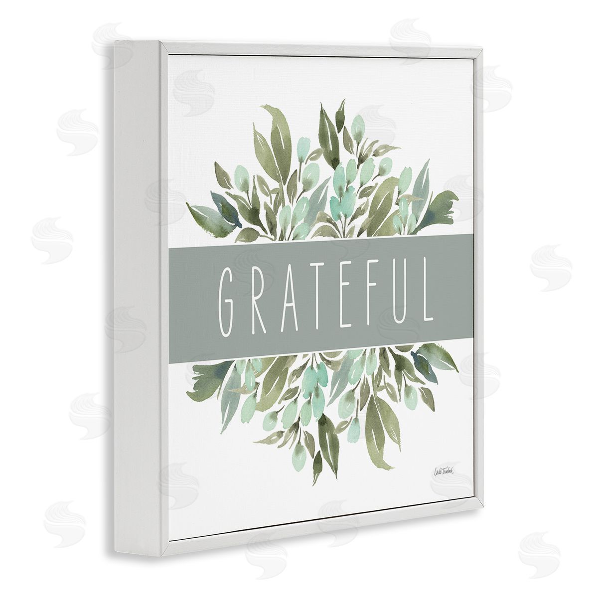 Leslie Trimbach Grateful Cottage Florals White Framed Giclee Wall Art Print