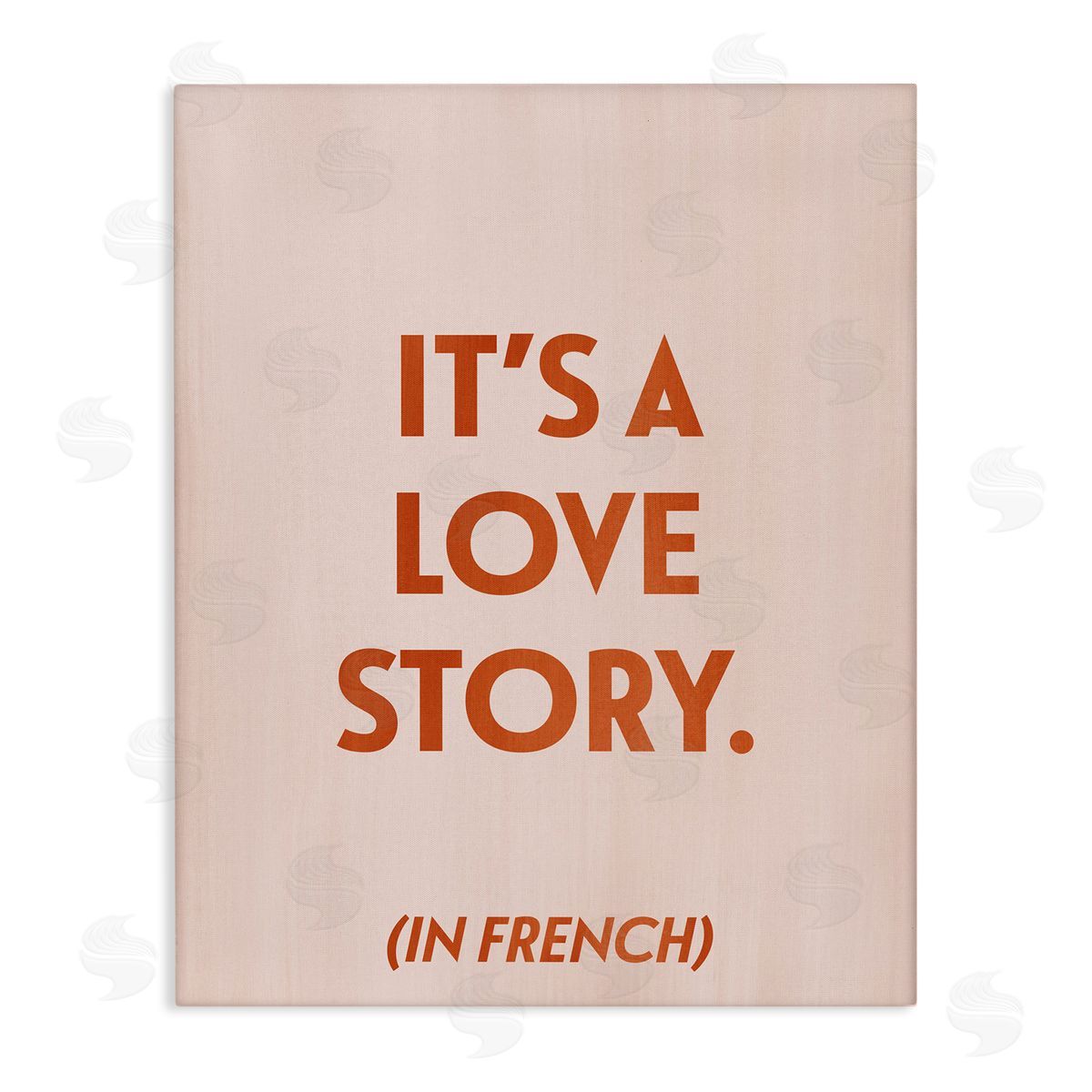 Love Story In French Canvas Wall Art, Home Decor by Grace Popp