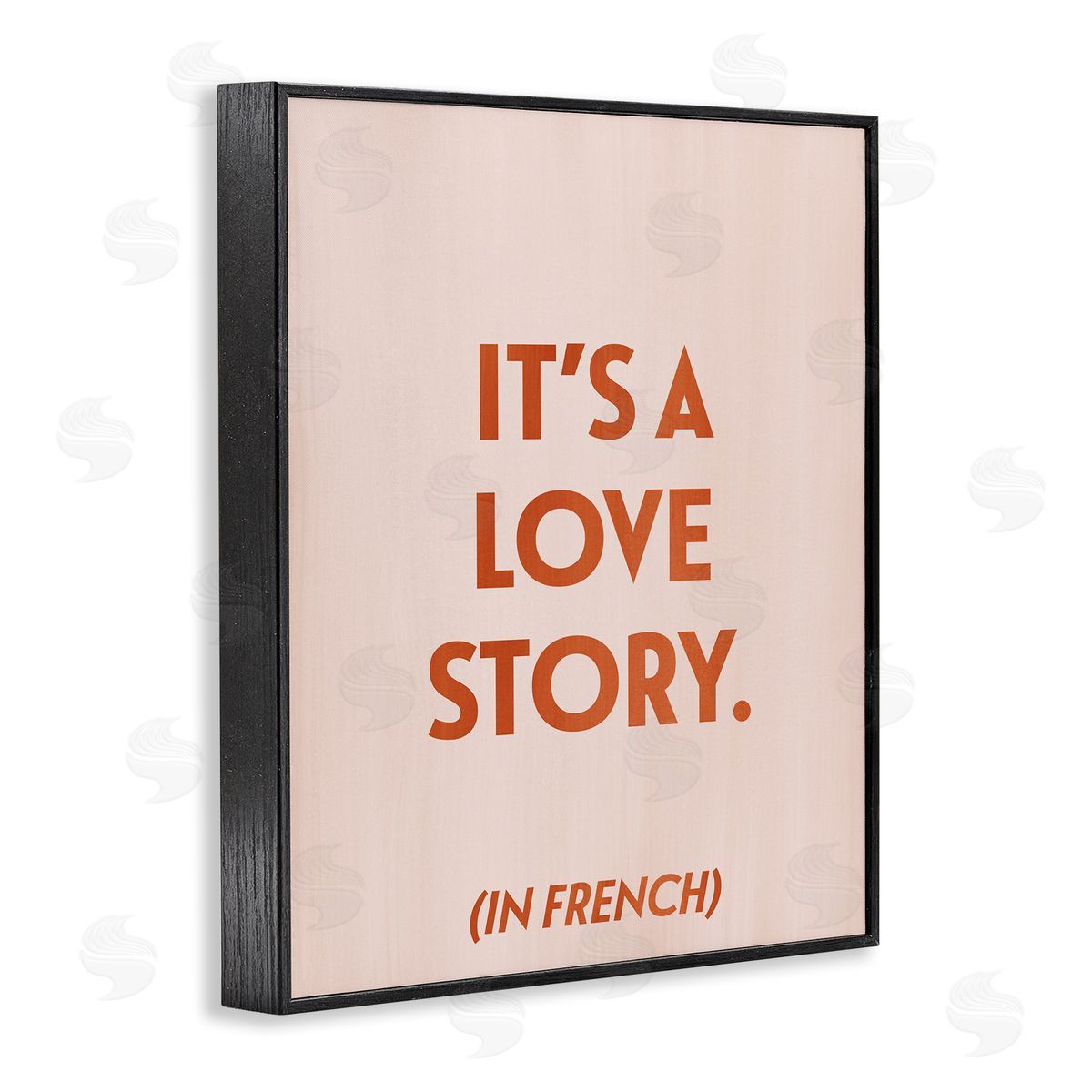 Love Story In French Black Frame Print Wall Art, Home Decor by Grace Popp
