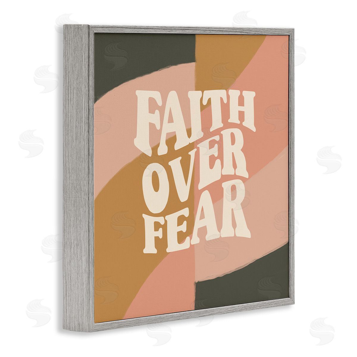 Amylee Weeks Faith Over Fear Gray Framed Giclee Wall Art Print