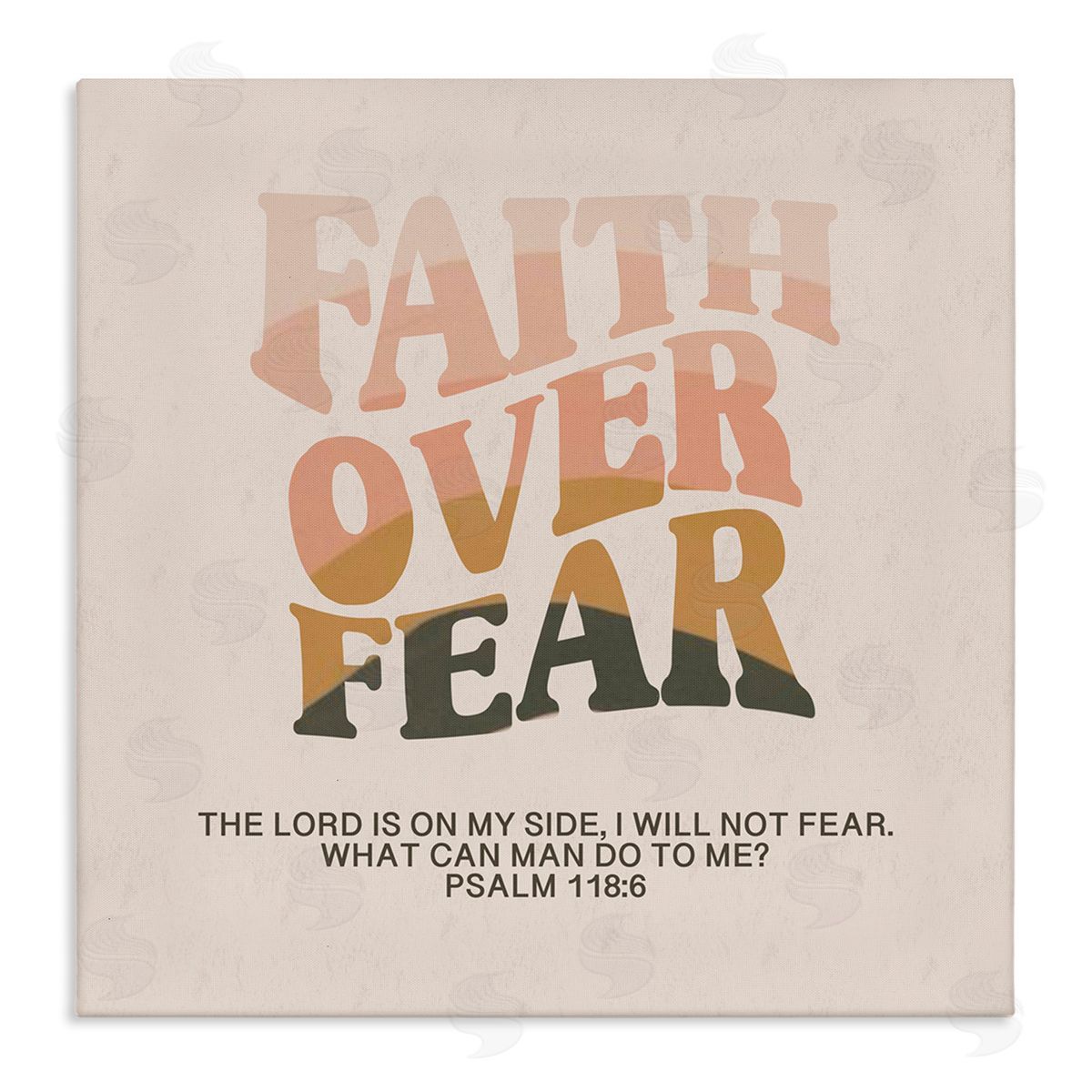 Amylee Weeks Retro Faith Over Fear Canvas Wall Art Print