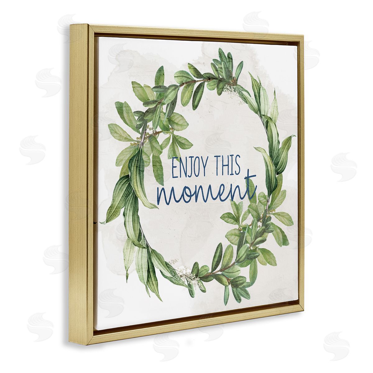 Anne Bailey Enjoy This Moment Gold Floating Frame Canvas Wall Art Print