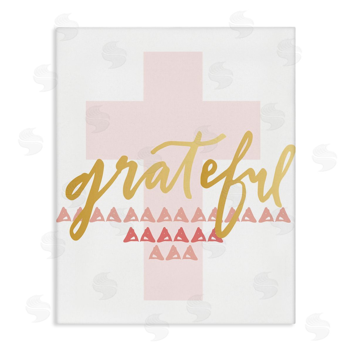 Grateful over Cross Canvas Wall Art, Home Decor by Blue Chair Blessing