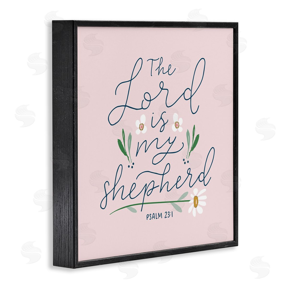 Blue Chair Blessing Lord Is My Shepherd Black Framed Giclee Wall Art Print