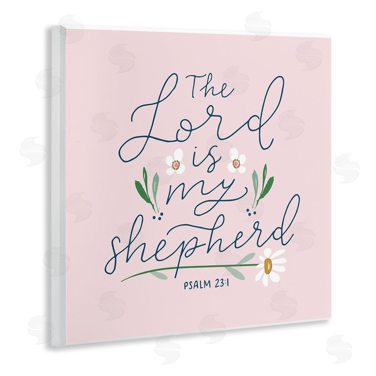Blue Chair Blessing Lord Is My Shepherd Wooden Wall Plaque Art Print