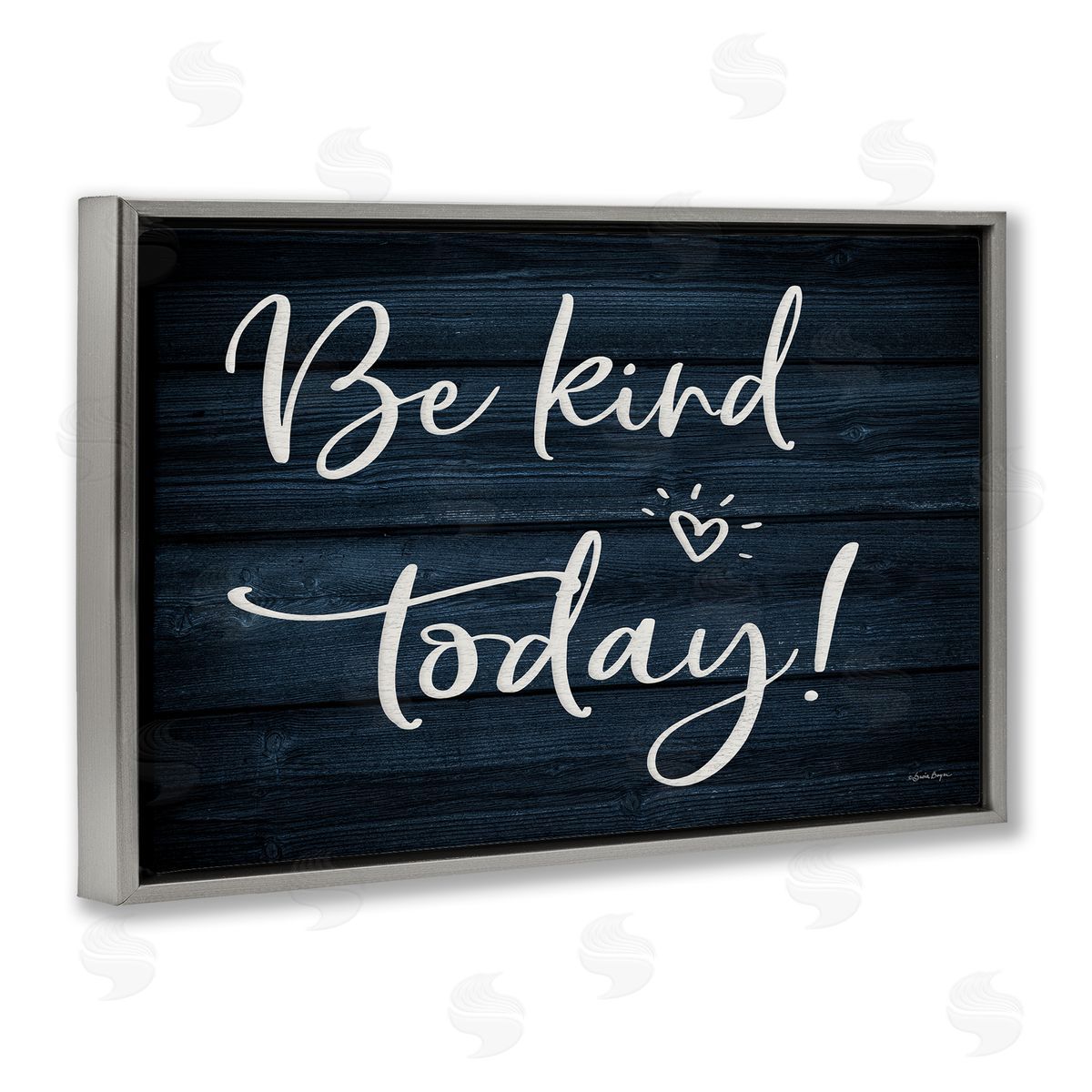 Susie Boyer Be Kind Today Gray Floating Frame Canvas Wall Art Print